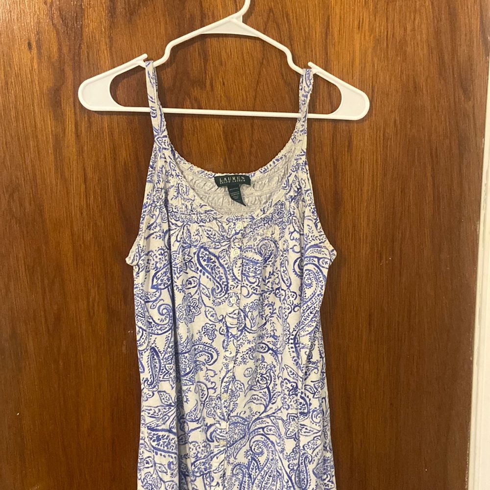 TWO Ralph Lauren sleeveless cotton nightgowns. Size Large priced to sellll!